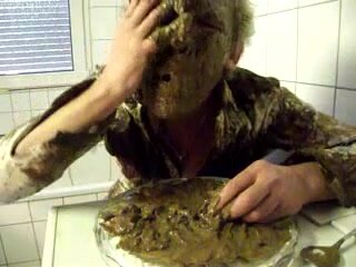 Eating and smearing with a big pile of poo..