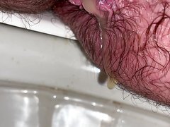 Frothy Cum Farts from Hairy Hole