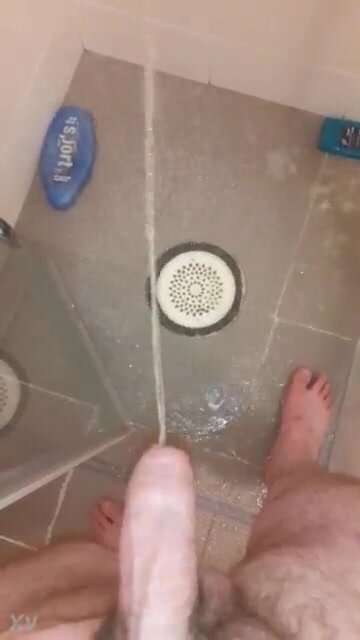 uncut bwd pissing in shower hard
