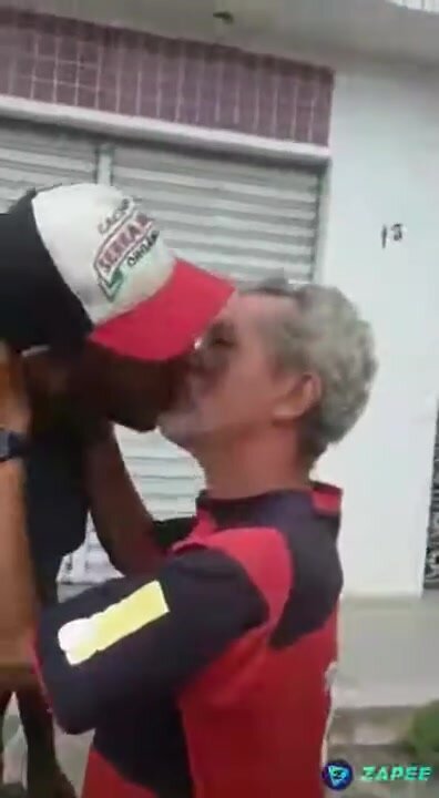 Brazilian men kissing dare