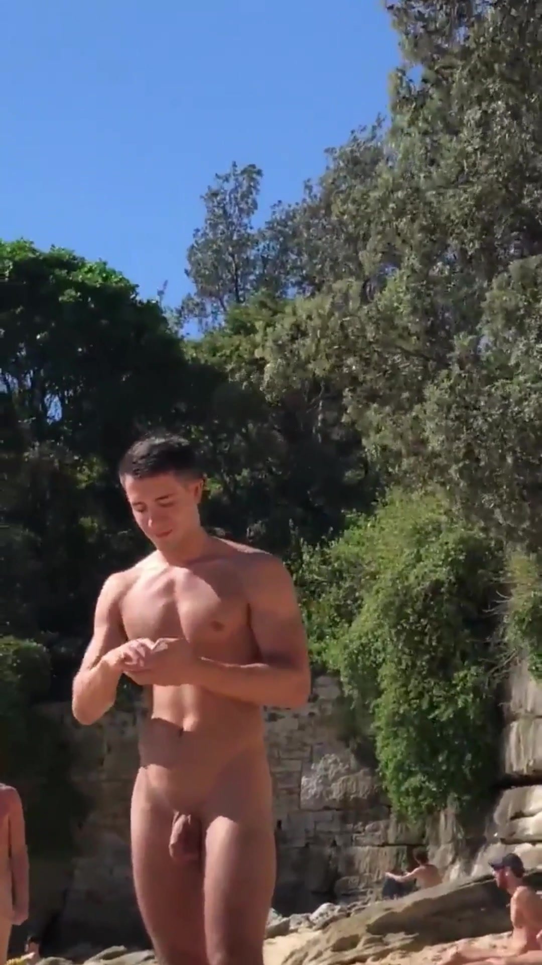 Hot guy on the nude beach