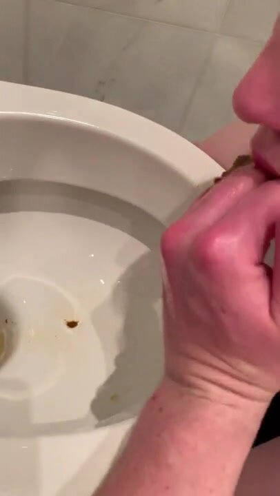 Submissive Slut Fed Shit From Toilet