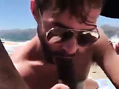Cock Sucking on Public Beach