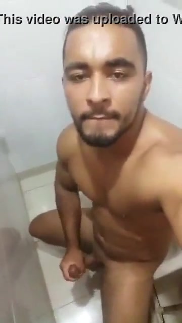 Hot Brazilian Stud Jerking off and Cumming