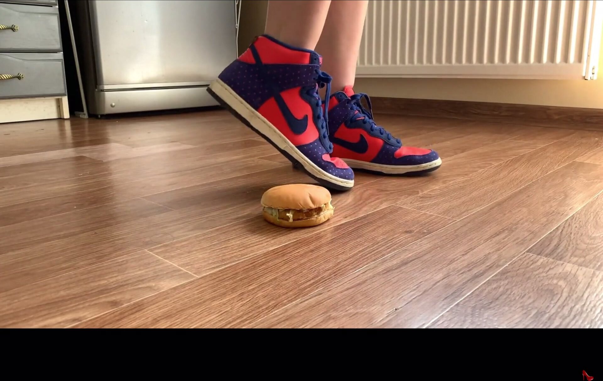 Girl sneakers crush Burger