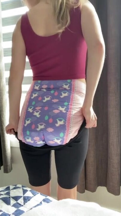 Fitting Diaper Over Yoga Shorts