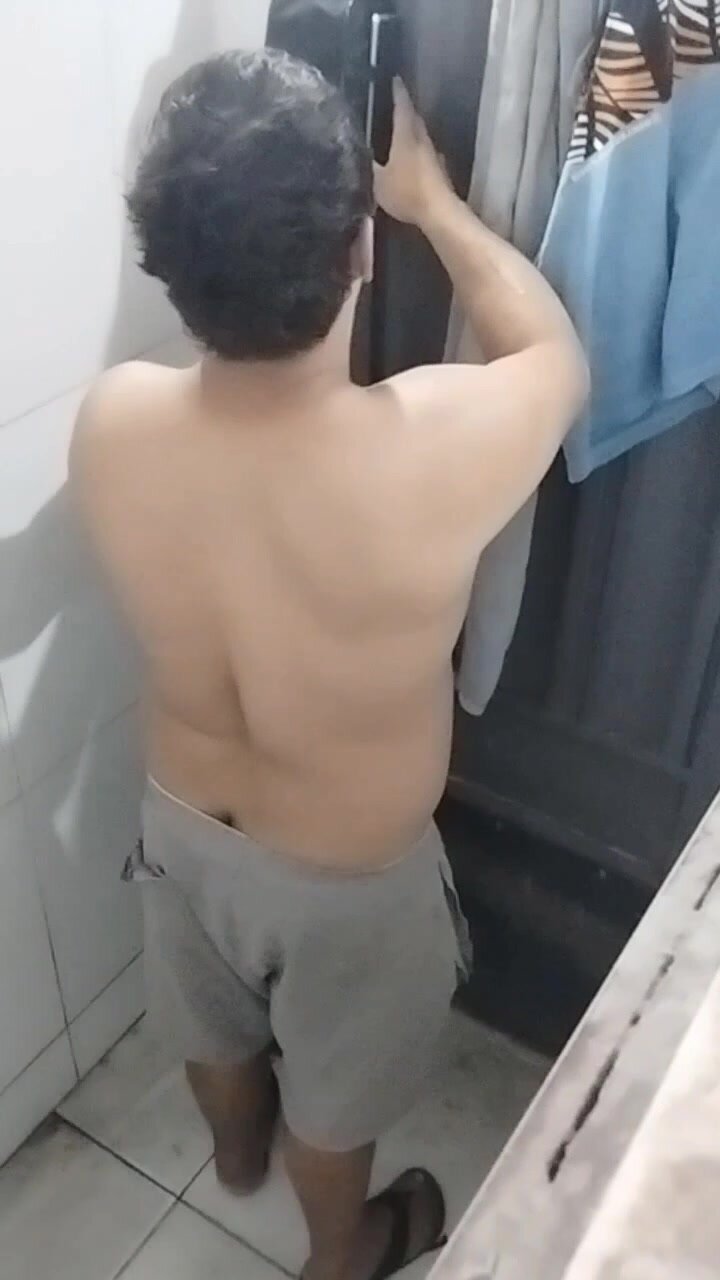 SPY MALE 0041 washing your ass in the shower
