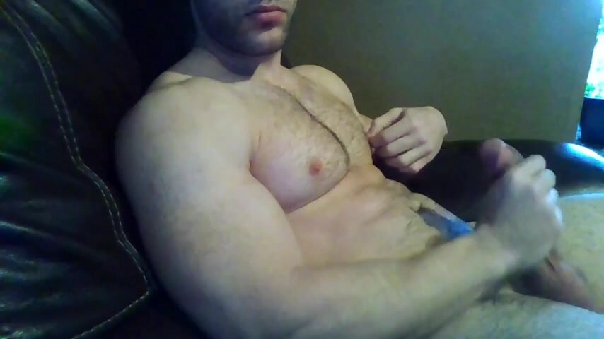 straight flexing muscles jerking off shoots huge load