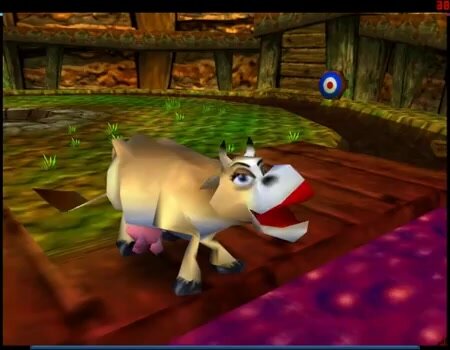 Conker's Bad Fur Day - pooping cow (ENG subtitles)