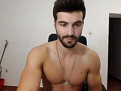 hunk camshow - playing with ass, jerk & cumshot