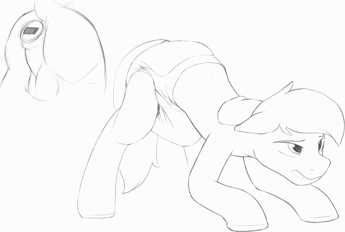 (ANIMATION) MLP Pony cums in his diaper