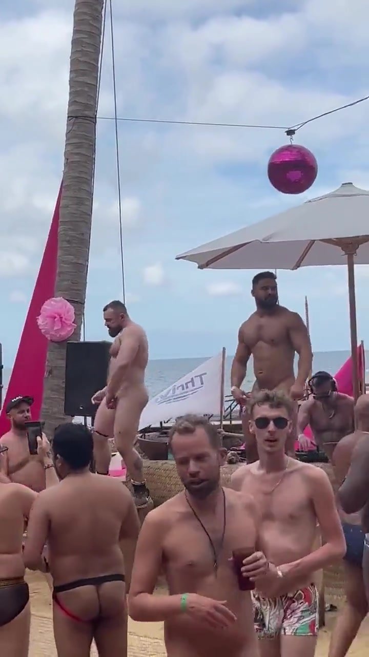 Naked studs dance party