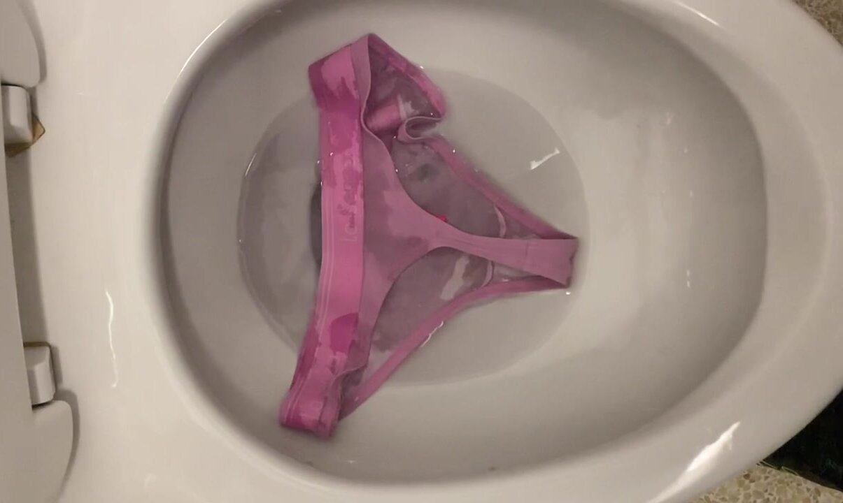 Pink Panty Instantly Flushed