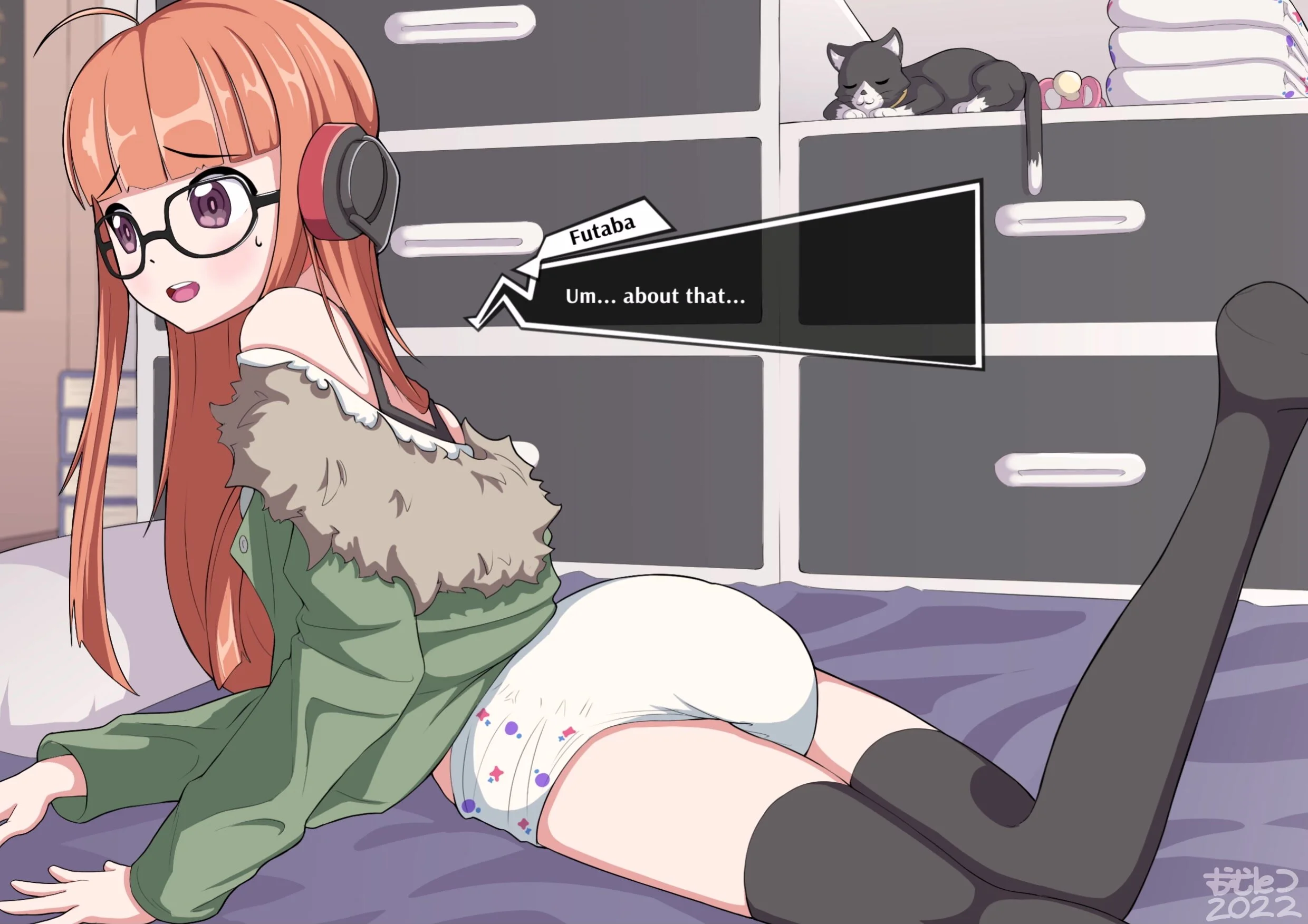 Futaba fills her diaper - ThisVid.com