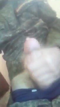 A russian soldier cums quickly