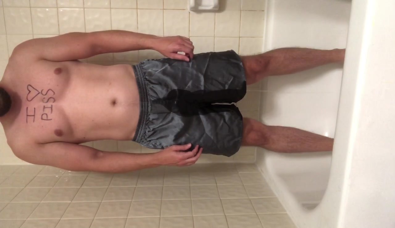 Pissing in Satin Boxers