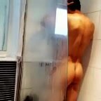 Hunk Spied Singing in the Shower