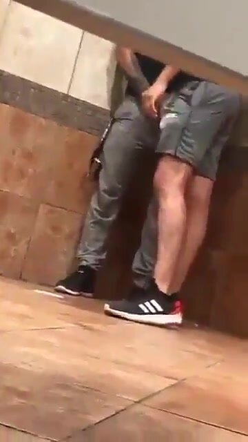 Trying to fuck in public bathroom