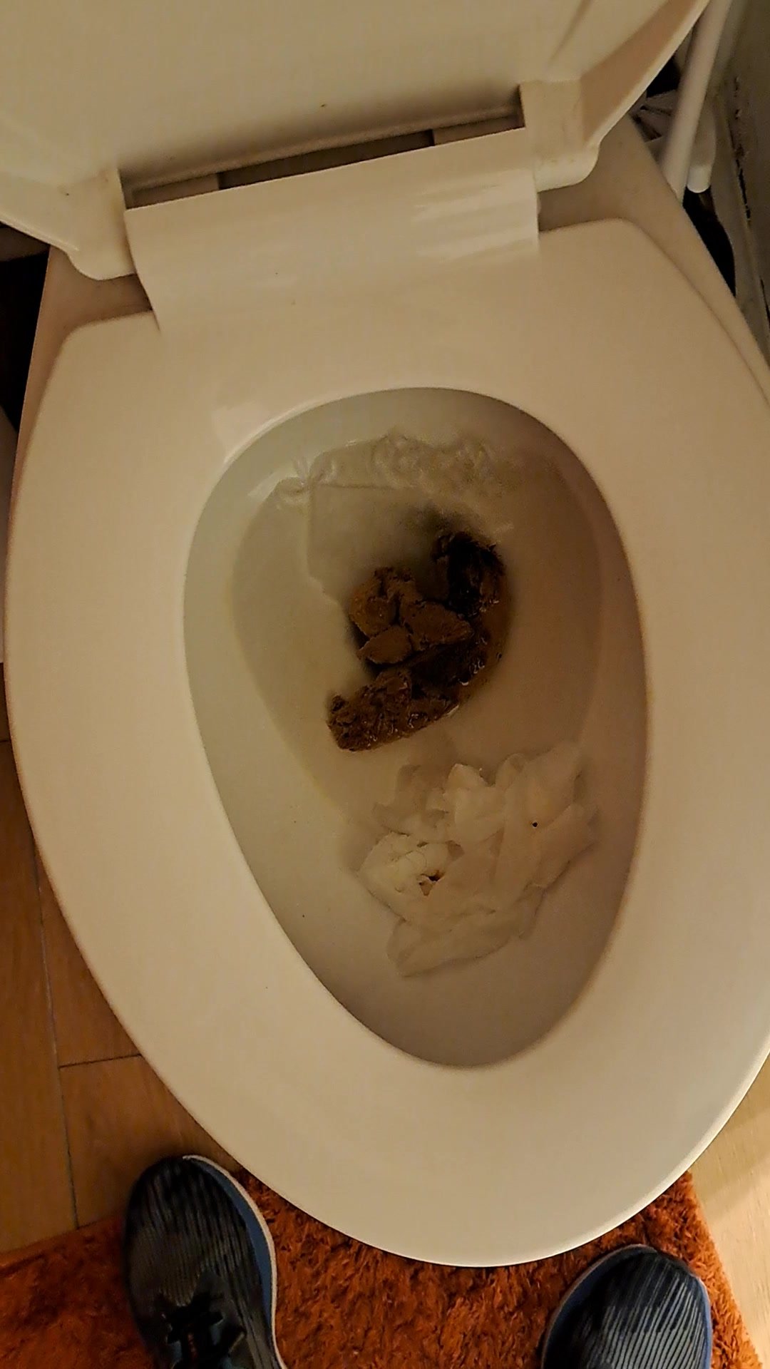 Smooth solid poo flush