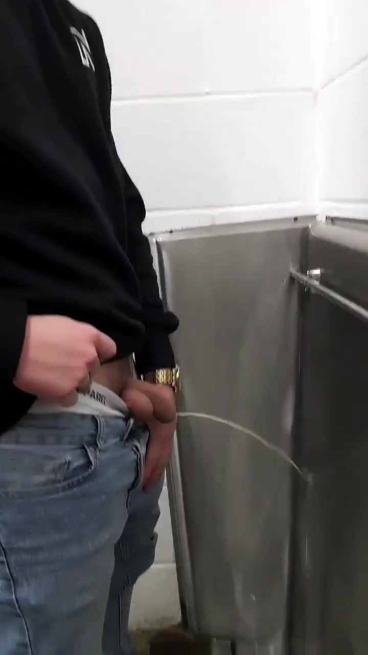 Cute urinal spy