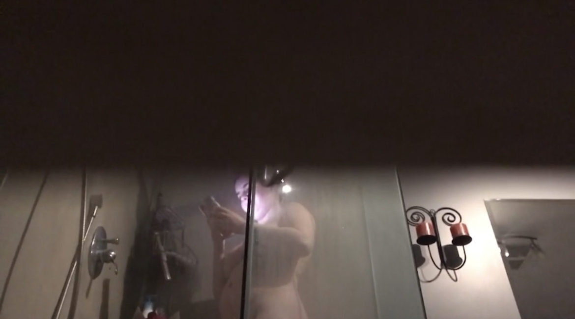 Spying hot stepsister in shower