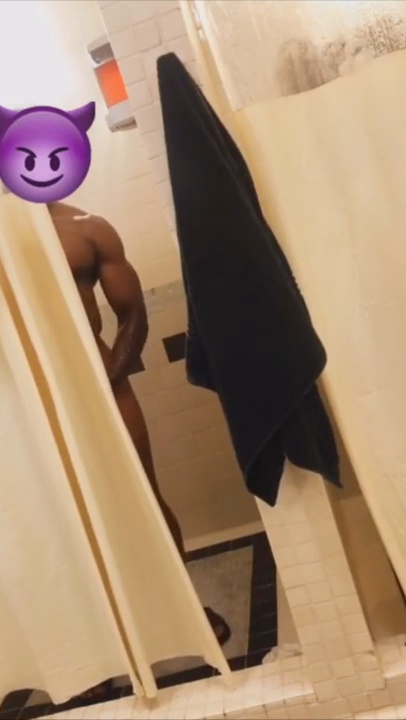Black men cruising in gym showers