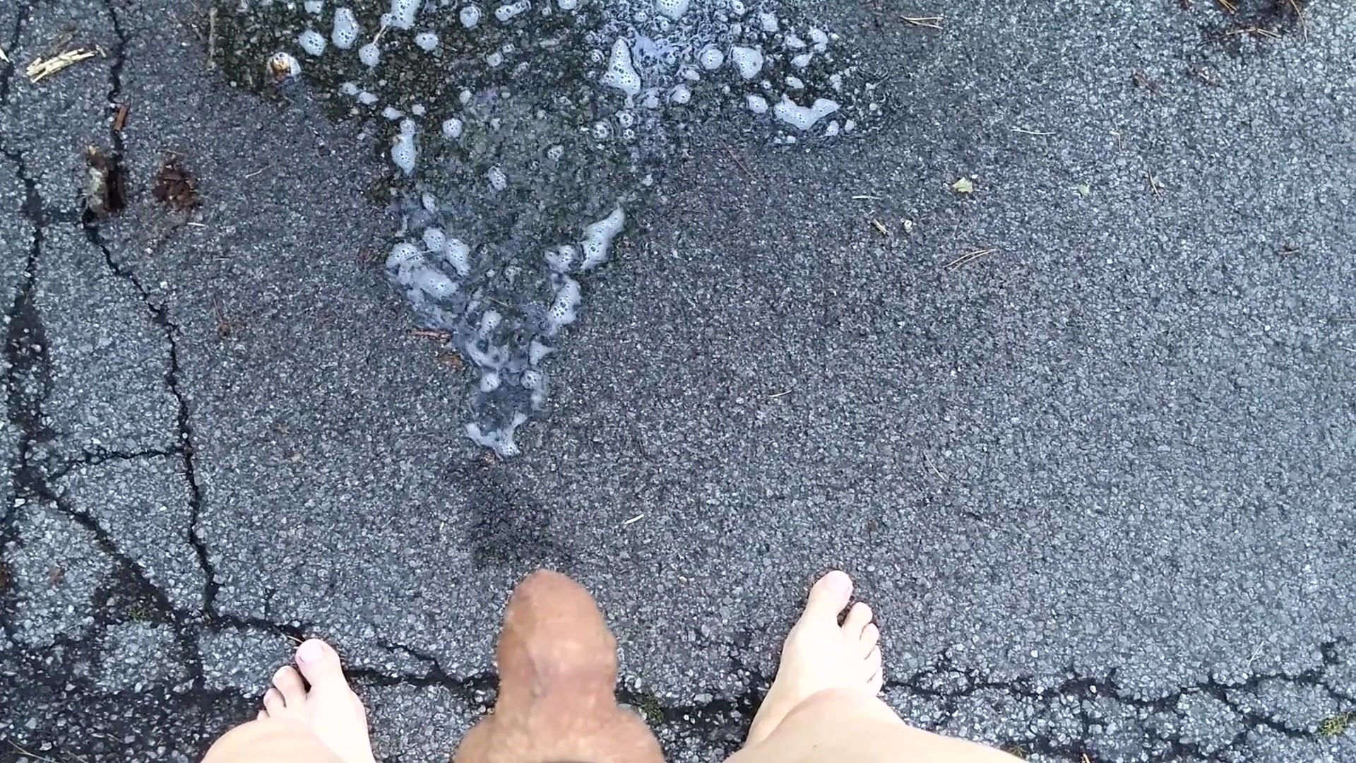 Pissing by the roadside