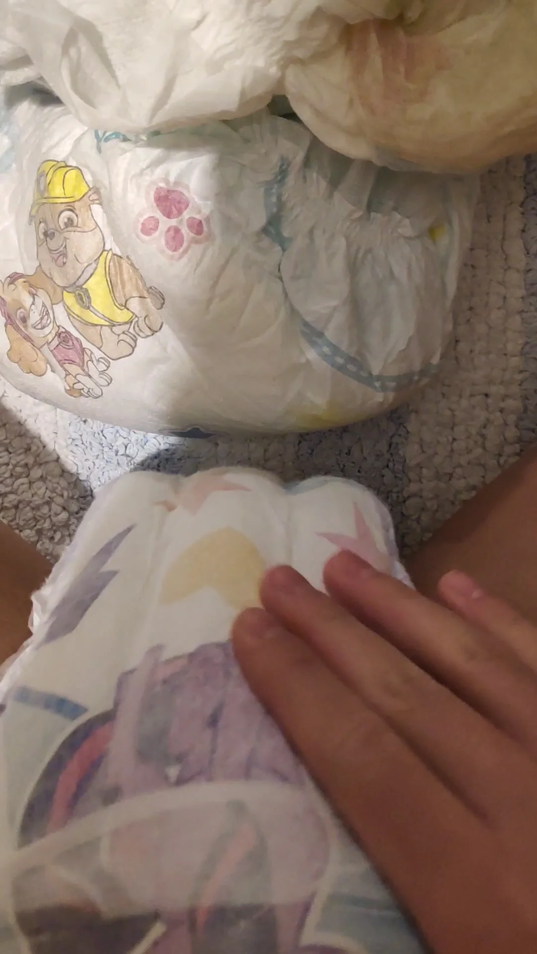 Playing with my Used diapers - ThisVid.com 日本語で