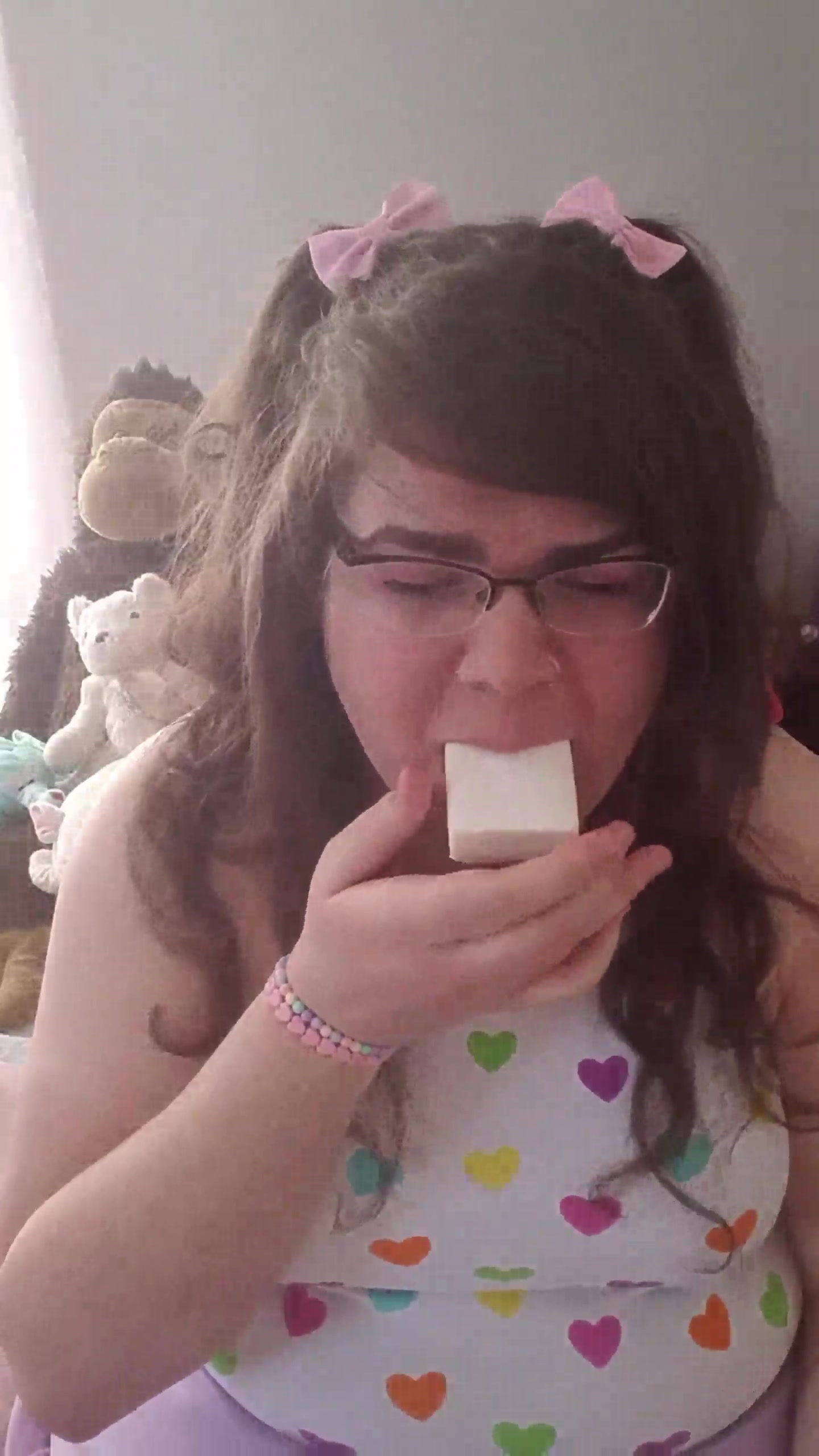 abdl girl punishes self with soap in mouth