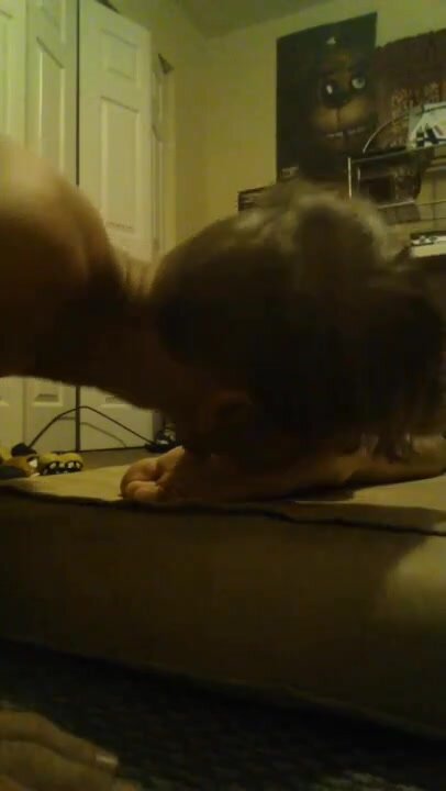 Sniffing cousin feet