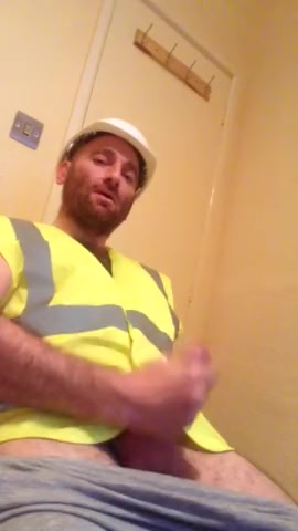 Construction worker tastes cum