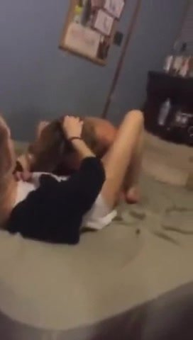 Cute college girls licking and making out