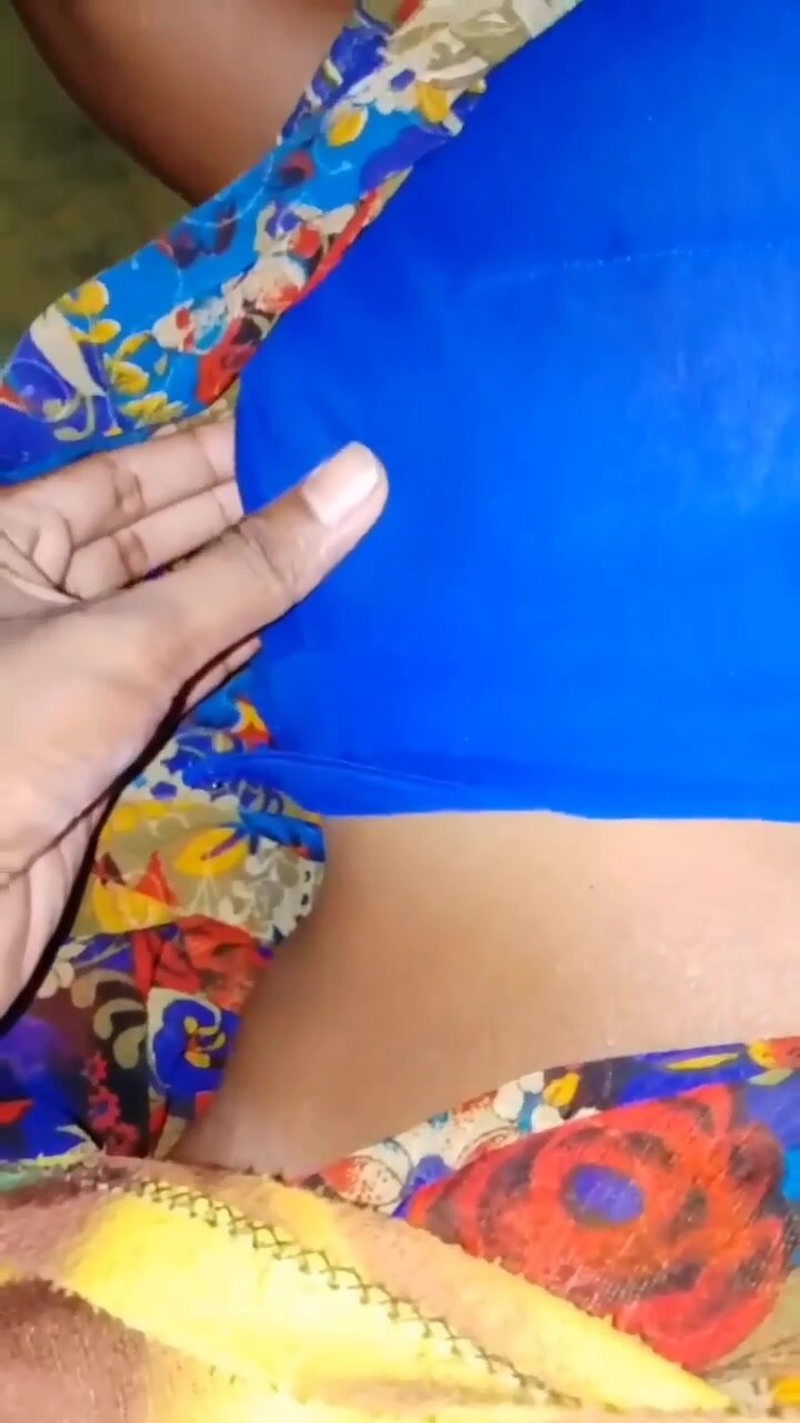 Desi aunty boobs touched while sleeping
