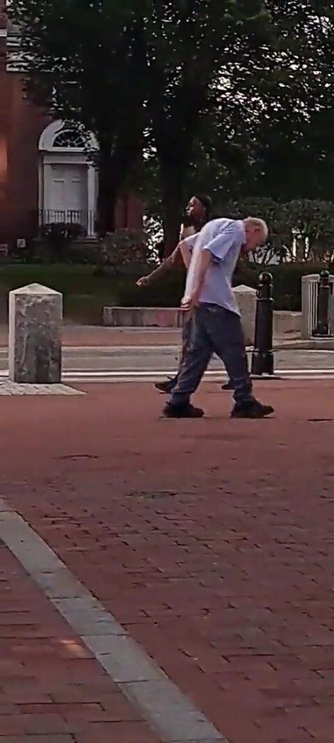 Butt naked in public