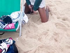 Pissing at the beach - video 25