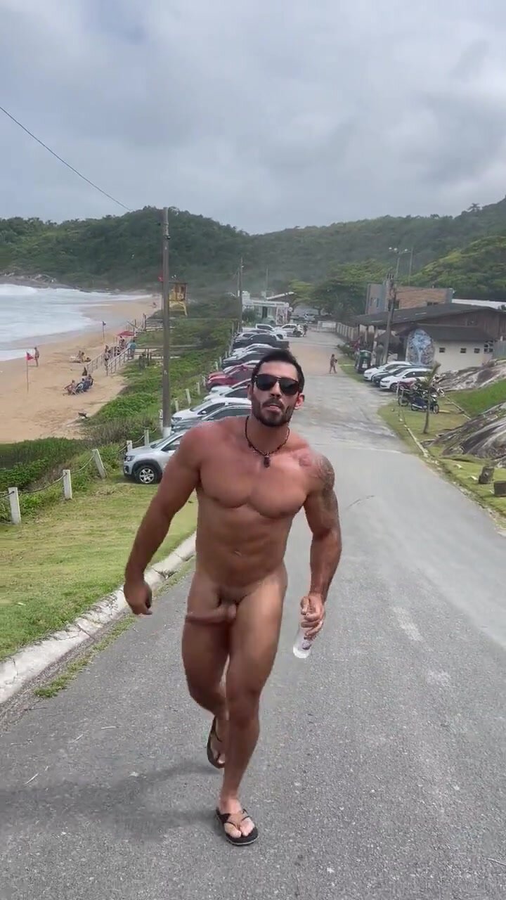 Brazilian big cock at the beach
