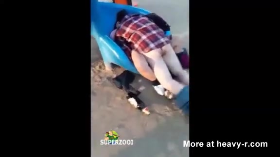 Drunk ass couple caught fucking at the playground