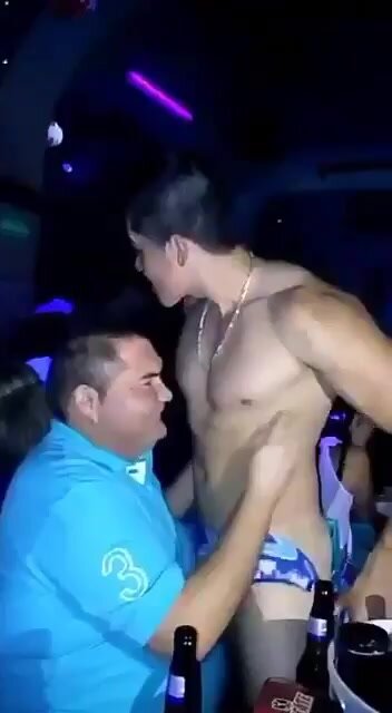 Birthday Boy Gets a Male Stripper Lapdance