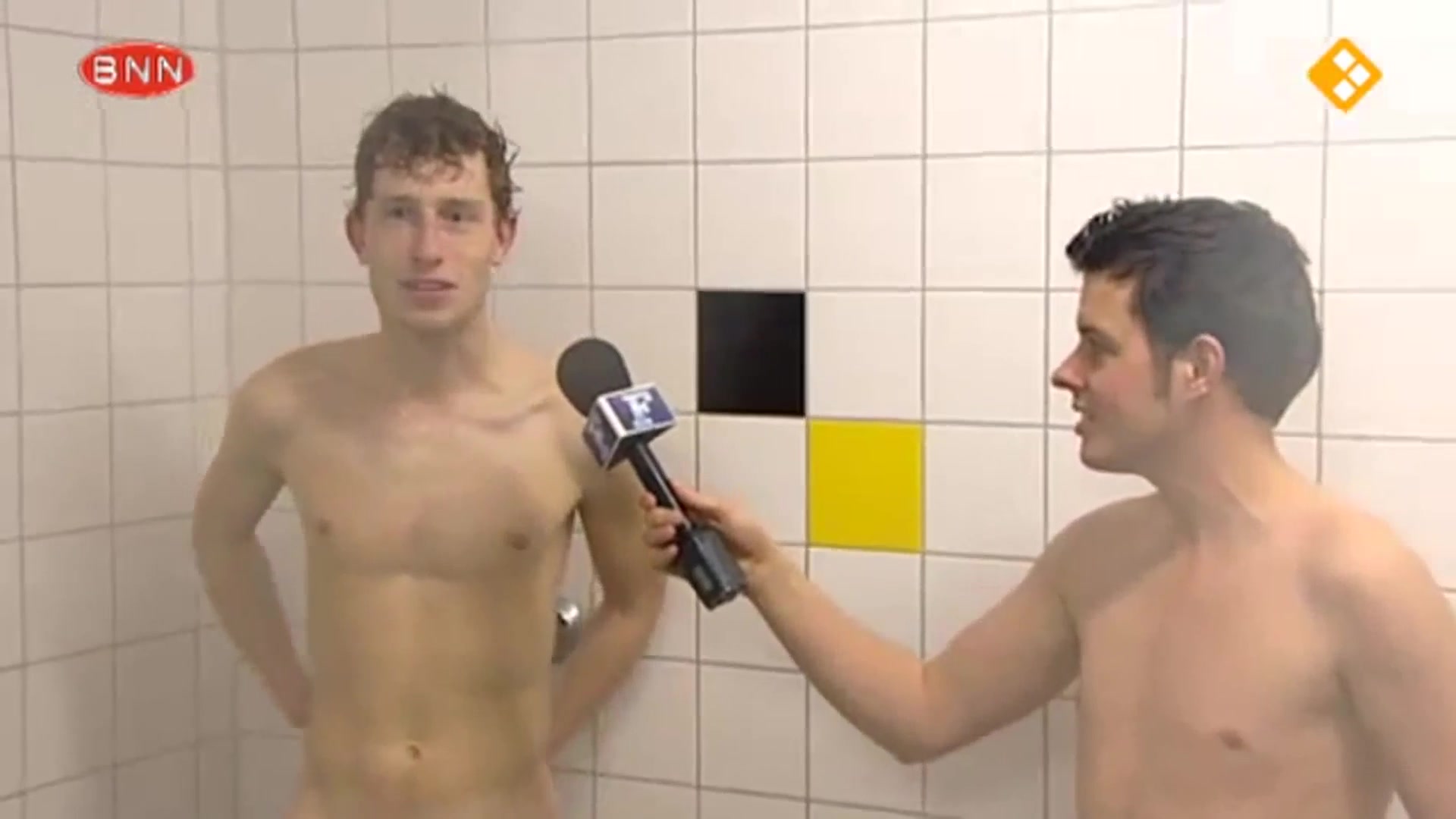 Sports Reporter Showers With Dutch Soccer Players. 