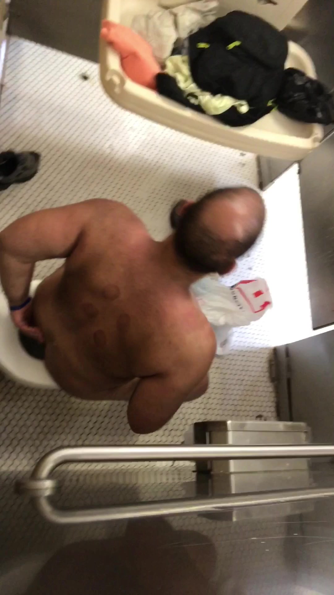 Public beach bathroom spy
