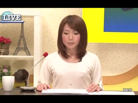 Japanese New Reporter Pees Her Panties