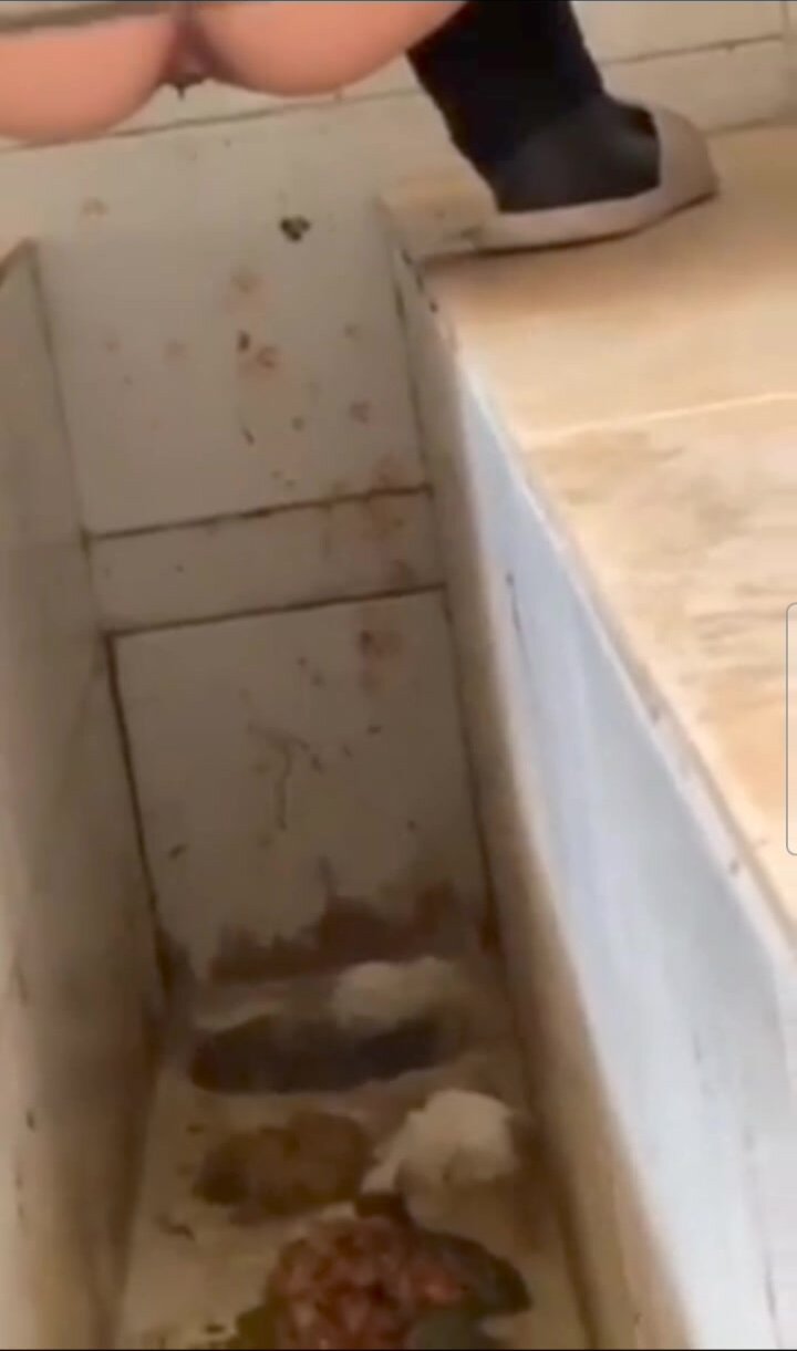 Girls poop in the toilet - video 2
