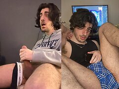 Gamer boy playing with his cock *HOT*