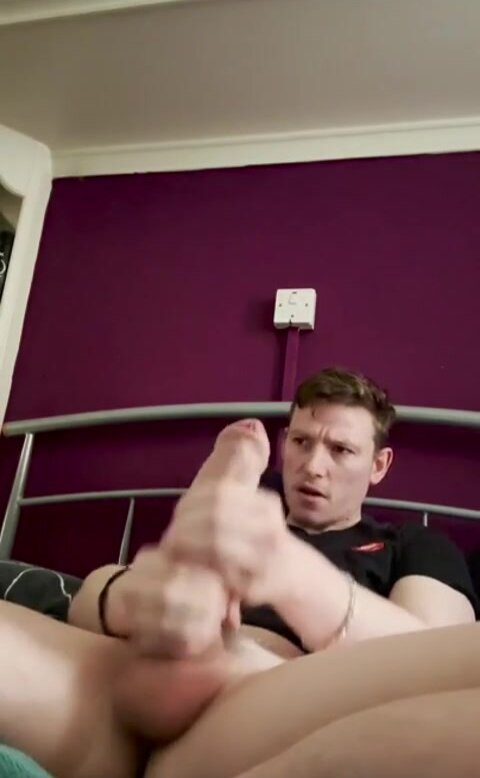 british stud with monster cock jerks off n cum