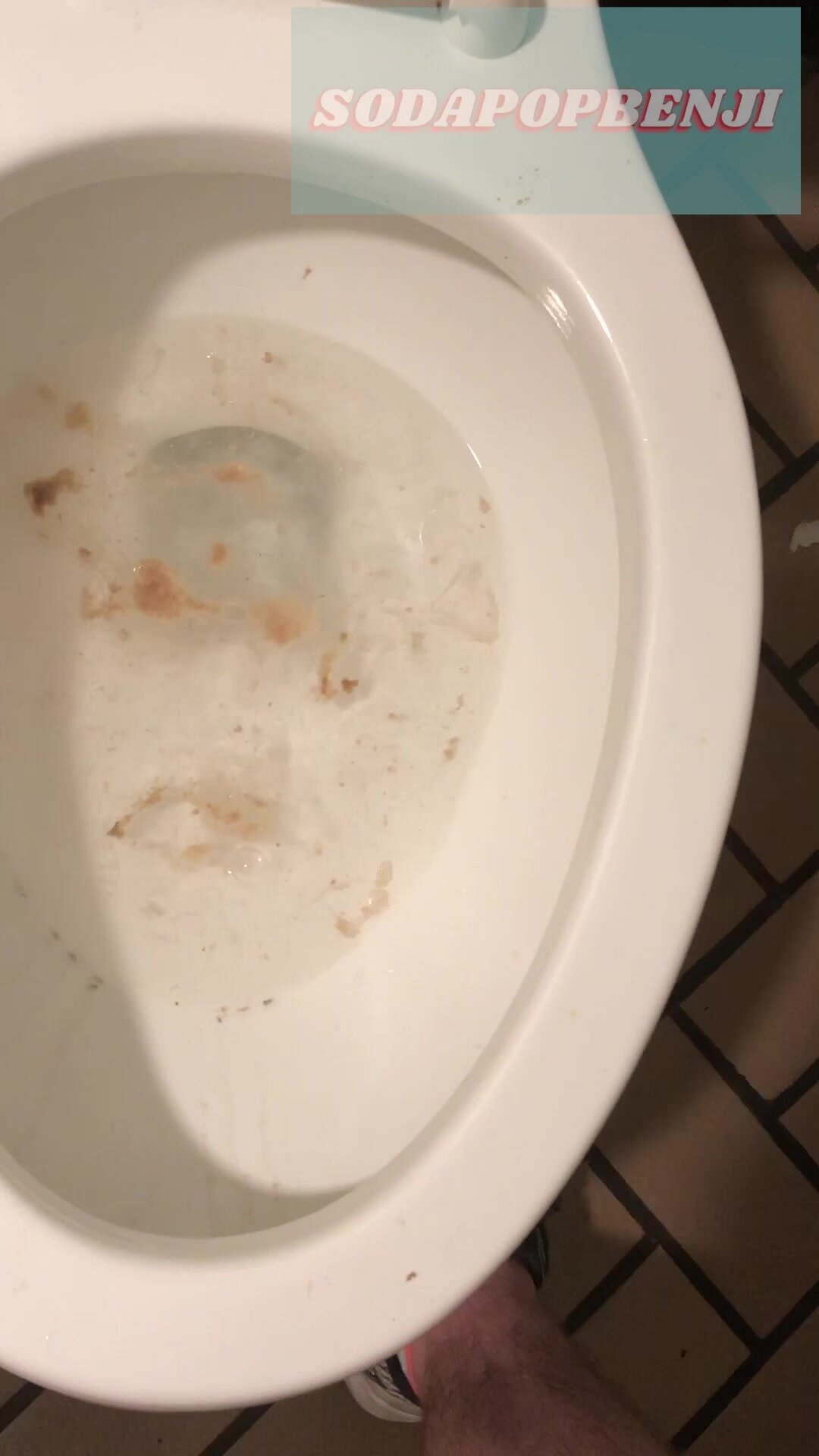 spewing in public bathroom