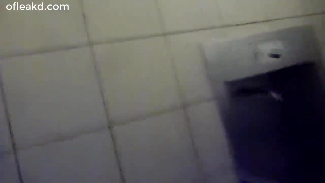 Slut gets pissed on in truck stop bathroom