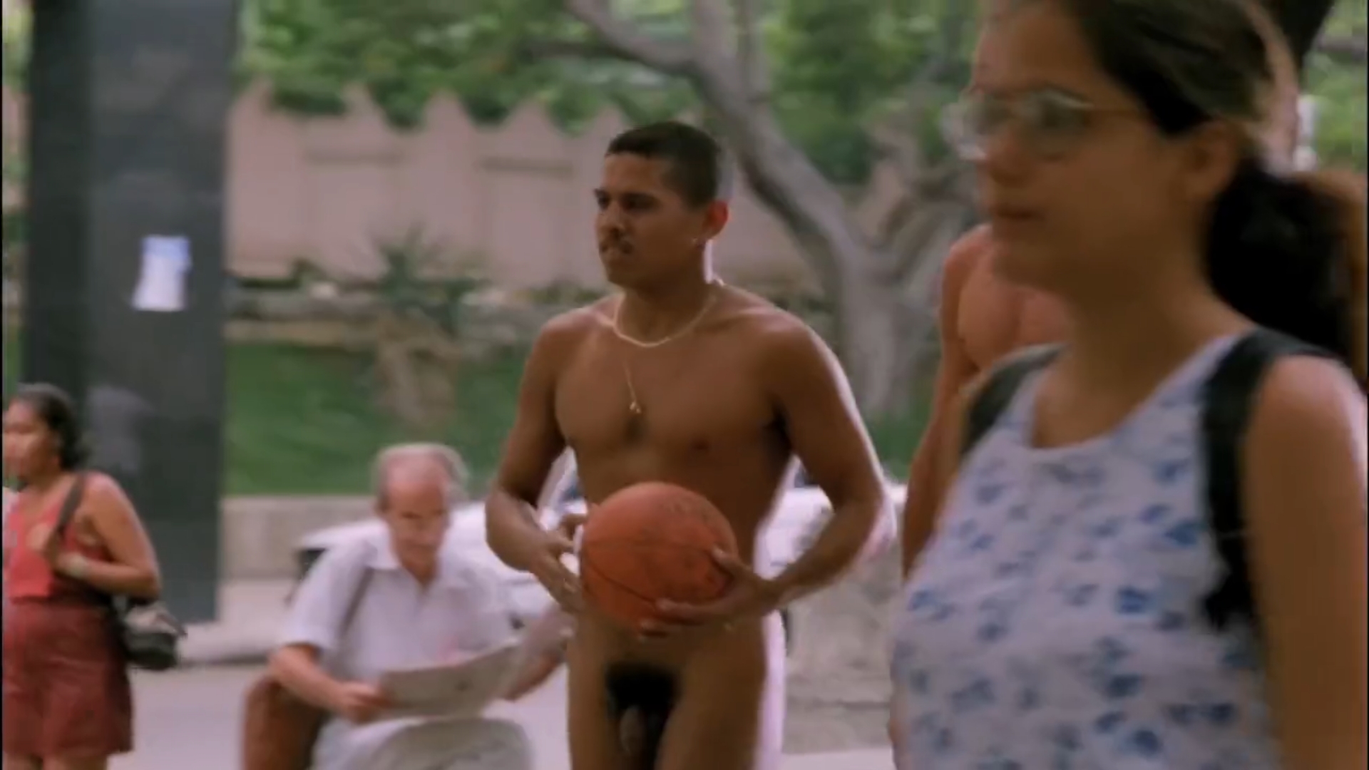 Nude twunks in a scene from a rare 1990s Cuban film