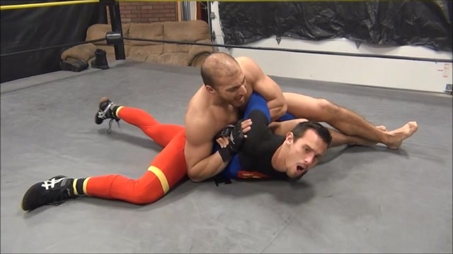 Wrestling Video with Superman Fighting Regular Guy