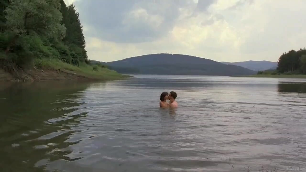 Riverside couple naked sex
