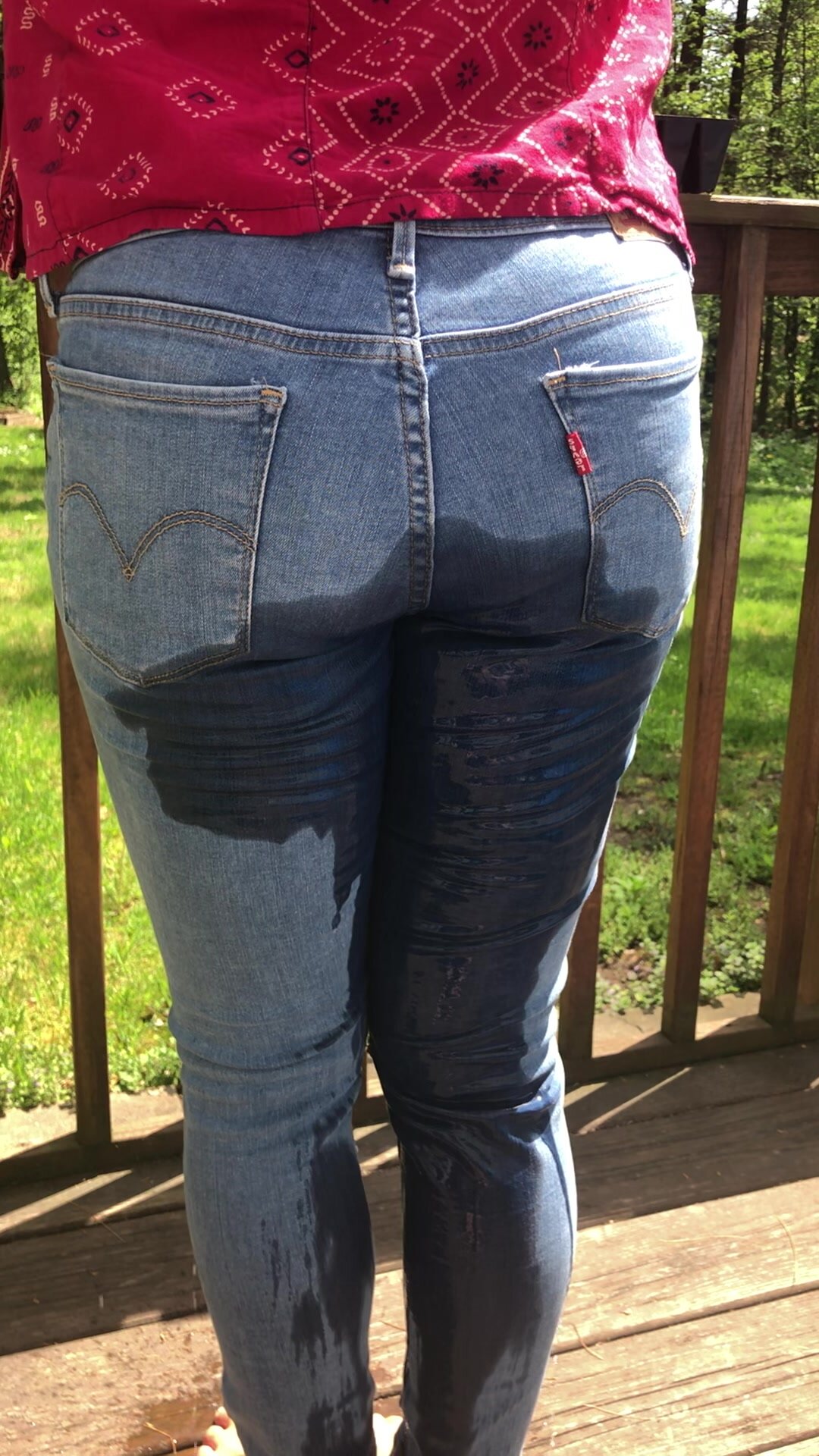 Wetting my jeans in the sun